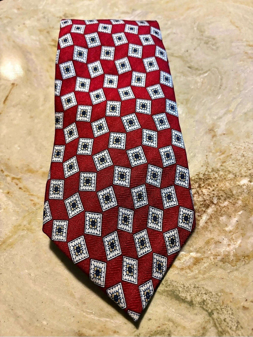 Liberty of London Geometric Tie in Red & Blue